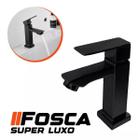 Torneira Banheiro Lavabo Luxo Metal Preta Black Bica Baixa Fosca