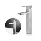 Torneira Banheiro Lavabo Monocomando Bica Alta Metal Inox Prata Brinovar