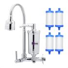 Torneira Com Filtro Cozinha Parede Gourmet + 3 Refil Extra