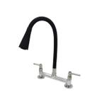 Torneira Conic Misturador Cozinha Preto Tubo 2Jatos Mesa C29 - Shophidraulica