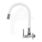 Torneira Cozinha Gourmet Flexível Luxo 1/4 Cor Branco Parede cod 1140-8 - minhacazza