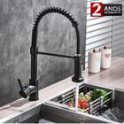 Torneira Cozinha Monocomando Misturador Gourmet Extensível Preto Acabamento Fosco agua Fria/Quente