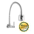 Torneira Cozinha Super Luxo Gourmet Parede Flexível 1/4 de Volta Cromo C-66 2065 - Malu metais