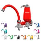 Torneira de Cozinha Com Filtro de Parede Bica Móvel Retrô E05 Acquabios Vermelho