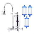 Torneira de Cozinha com Filtro Parede Gourmet Bica Flexível Móvel + 2 Refil Vela Extra