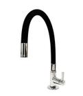 Torneira De Cozinha Gourmet Flexível Bancada 1/4 Volta Preta