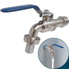 Torneira De Jardim Tanque Metal 1/2 X 3/4 Registro Esfera Lavanderia Alavanca 1/4 De Volta Torneira Esferica Multiuso Adaptador Bico Mangueira