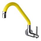 Torneira De Parede Bica Móvel 1/4 Volta Articulável 4169YELLOW ABS Metal Silicone Cor Amarelo