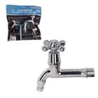 Torneira De Parede Curta Longa Simples Cromada Pvc 1/2"