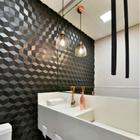 Torneira de Teto para Lavatorio 100% Inox - Preto 1,30m