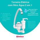 Torneira Elétrica de bancada com filtro Água 2 em 1 3T 220V 4400W TFB244 - Sintex