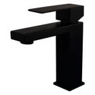 Torneira Misturador Monocomando para Cuba lavatório Banheiro Lavabo Pia Black Matte Preto Fosco Luxo Metal Premium PXM - Zrz