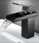 Torneira Para Banheiro Metal Cascata Aberta baixa Misturador Monocomando Preta - Nitro