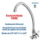 Torneira para Cozinha de Bancada Nova Gyro Cromada Tigre