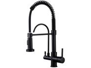 Torneira para Cozinha Gourmet de Mesa Dupla Nell - F-02 PRE Preto