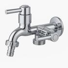 Torneira Parede Dupla Saída 1/2 Com Adaptador Para 3/4 Máquina De Lavar E Tanque