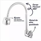 Torneiras de cozinha Gourmet Parede Flexível 1/4 de Volta Cromo Ketal c-70