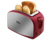 Torradeira Philco French Toast Inox Vermelho 900W - 110v