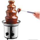 Torre Cascata De Chocolate Quente 4 Andares Fonte 110v Inox