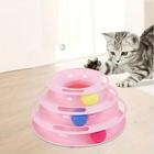 Torre de Brinquedo Interativa para Gatos - 3 Andares com Bolas Coloridas