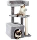 Torre de tapete cinza Cat Tree MADE 4 PETS com arranhador