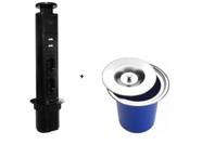 Kit Lixeira Embutir 3L + Torre de Tomada + Dosador Inox - Inovar