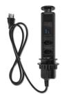 Torre De Tomada Preta Usb Tipo C + A Turbo + 2 Elétricas 20A