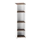 Torre Nicho De Madeira Sem Porta P25 Pandin 160 CM Walnut e Branco