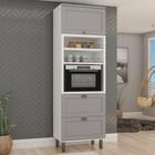 Torre para Forno com 2 Portas 1 Gaveta 2 Prateleiras 100% Mdf Iluminata - Genialflex