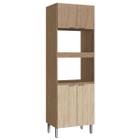 Torre Quente 4 Portas 2 Prateleiras 100% Mdf Wood/Malbec Co9400 - Decibal