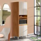 Torre Quente Simples 4 Portas 100% MDF Nature Off White Michelangelo Linea Brasil