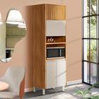 Torre Quente Simples Porta Ripado MDF Nature Off White Matisse Linea Brasil