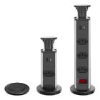 Torre Tomada Multiplug Embutir Retrátil Mesa Usb Tipo C BM 8691 Cor Preto Cinza - B-MAX