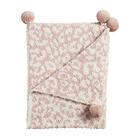 Torta de lama baby girls' chenille leopardo cobertor, rosa - Mud Pie