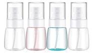 TOSERSPBE Spray Water Bottle Hair Mister, Pulverizadores Fine Mist Stylist 360 Vazio Pequeno Misting Spritzer, Atomizador de Perfume com Bomba Clear Containers (4PCS/1oz)