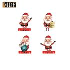 Totens de Mesa Decoração Natal Papai Noel Kit com 4 Displays Mdf Adesivado