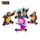 Totens de Mesa Menina e o Urso Kit com 4 Displays Aniversário Mdf Adesivado