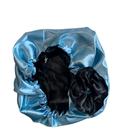 Touca de Cetim Dupla Antifrizz com Regulador e Scrunchie Xuxinha de Cetim