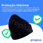 Touca De Frio Para Inverno Gorro De Lã Masculina Feminina Unissex Lisa Preta Confortável Estilo Aquece Adulto