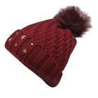 Touca Gorro Adulto Bordô Pompom Tamanho Único