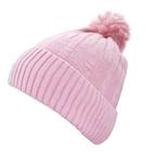 Touca Gorro Adulto Peluciada Rosa Pompom Tamanho Único