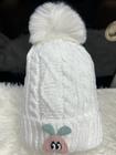 Touca Gorro Infantil de Frio inverno Forrada Pompom menino menina(6mese-8anos)