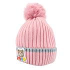 Touca Gorro Infantil Rosa Ursinho Tamanho Único