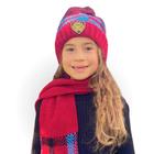 touca infantil cachecol forrada inverno frio quentinha