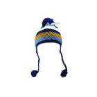 Touca infantil com pompom de malha color com forro interno