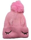 Touca Infantil Inverno com Pompom Forrada Grosso Smiley de Frio