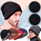 Touca Inverno C/ pelo Adulto Chumbo/Preto/Vermelho/Bege Forrado Com Soft Frio Intenso neve - Gorro