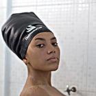 Touca natação afro adultos gg preta