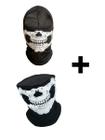 Touca ninja caveira Balaclava + bandana caveira proteção pescoço Motociclista - Sene