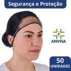 Touca Protetora Cabelo Capilar Tipo Rede Redinha 50 Unidades Aprovada pela Anvisa Restaurante Lanchonete Salão Estética